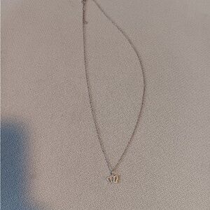 Beautiful gem crown necklace silver